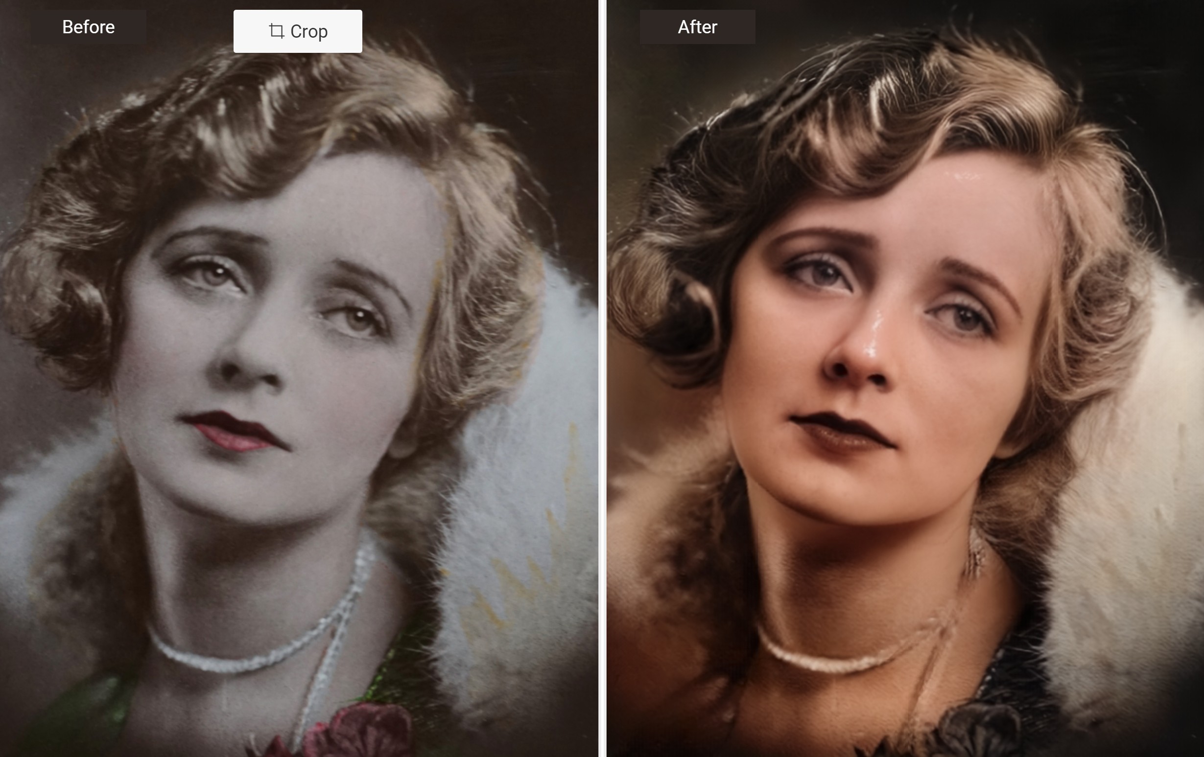 a corrupted picture corrected by photo repair